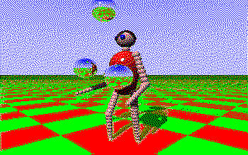 The iconic "amiga juggler" by Eric Graham.
